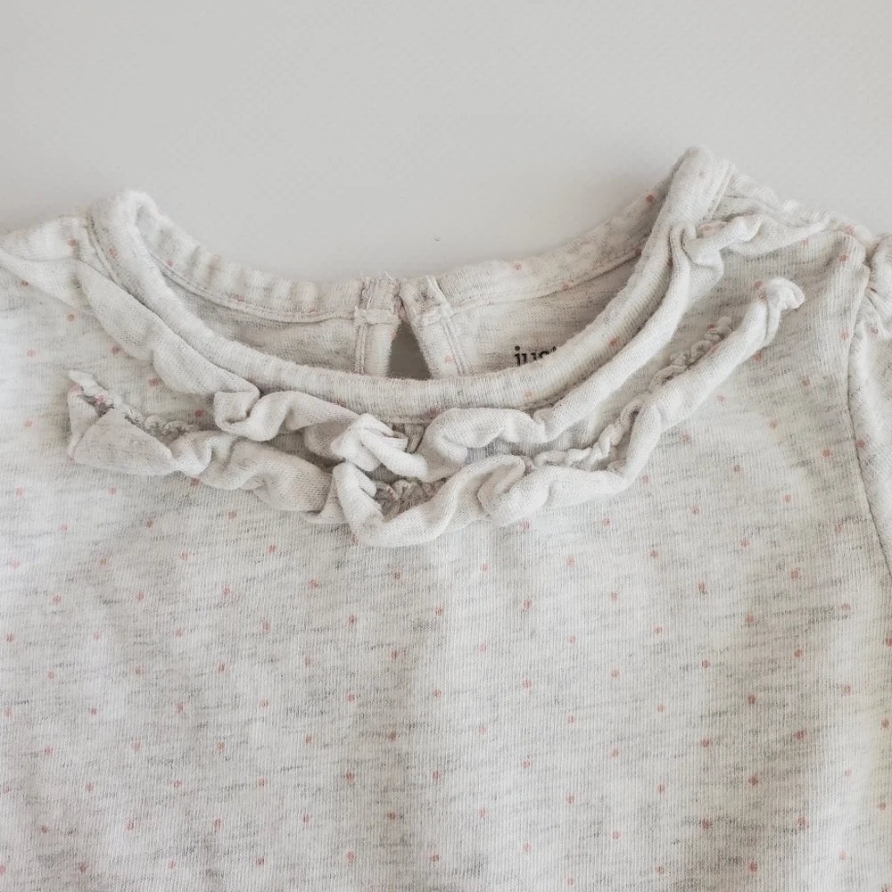 K1332 * Just One You Flamingo Girls Top White Pink Size 12M
